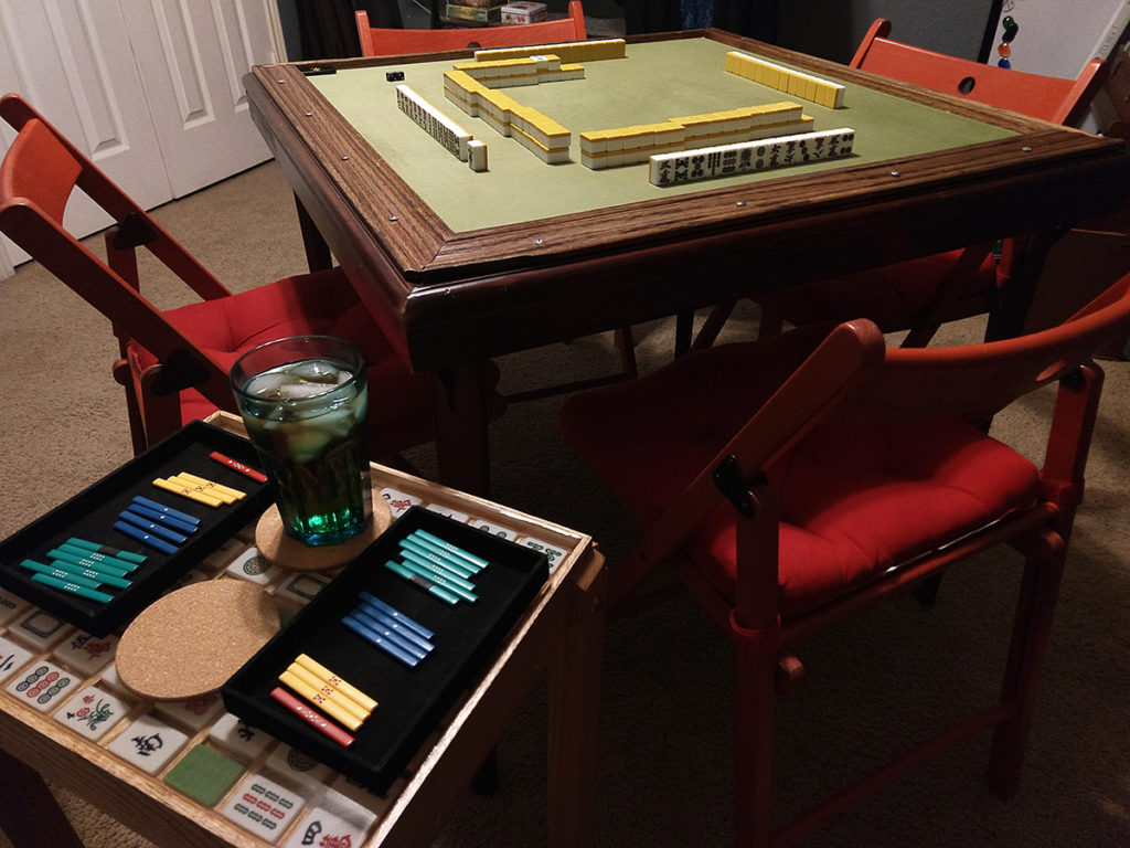 Table set with the necessary glass of iced tea.